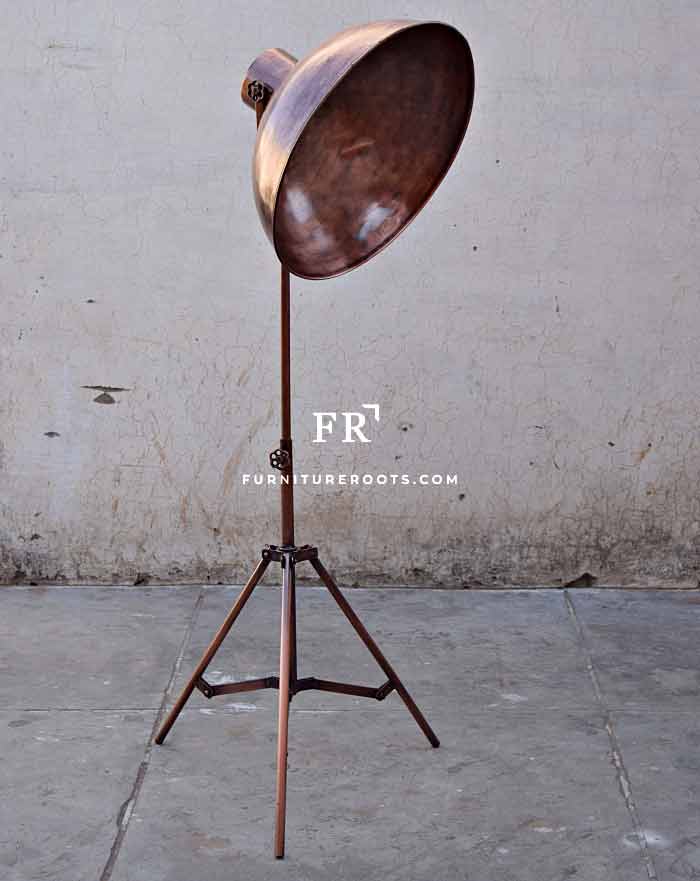 Antique Copper Dome Tripod Lamp Accent Floor Lamps Furnitureroots