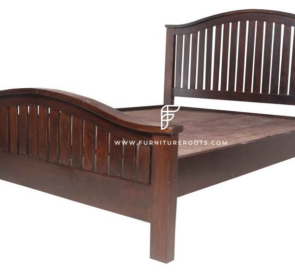 Buy Hotel Beds Series Modern Solid Wood Sleigh Bed Frame in Natural Finish Online Sleigh Beds