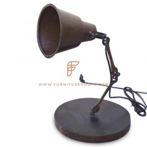 Candeeiro de mesa moderno da série de lâmpadas FR em castanho rústico
