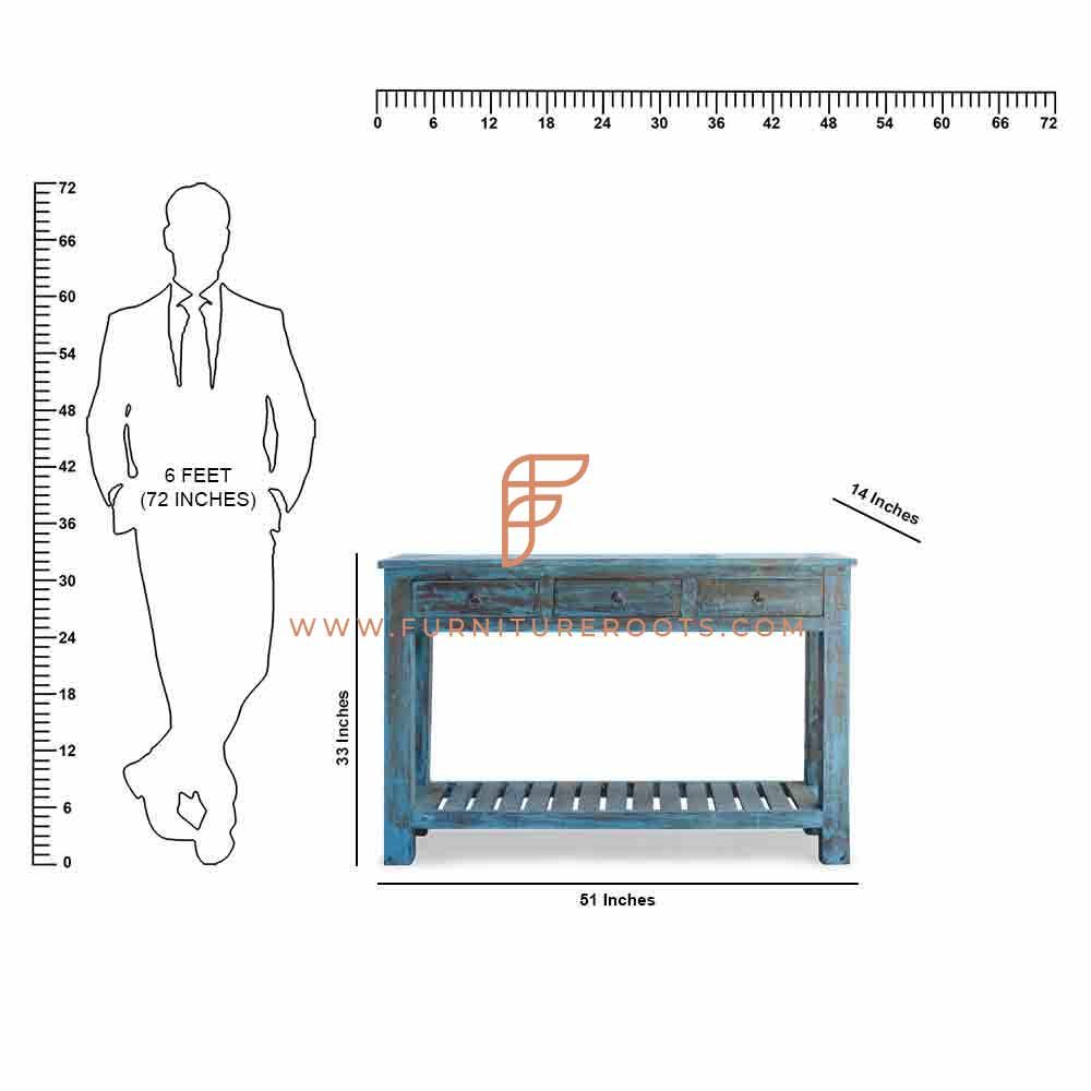 Mesa de console Jodhpur Blue Strip