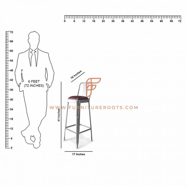 Leather Bar Stool Counter Height Brewery Pub Chairs FurnitureRoots