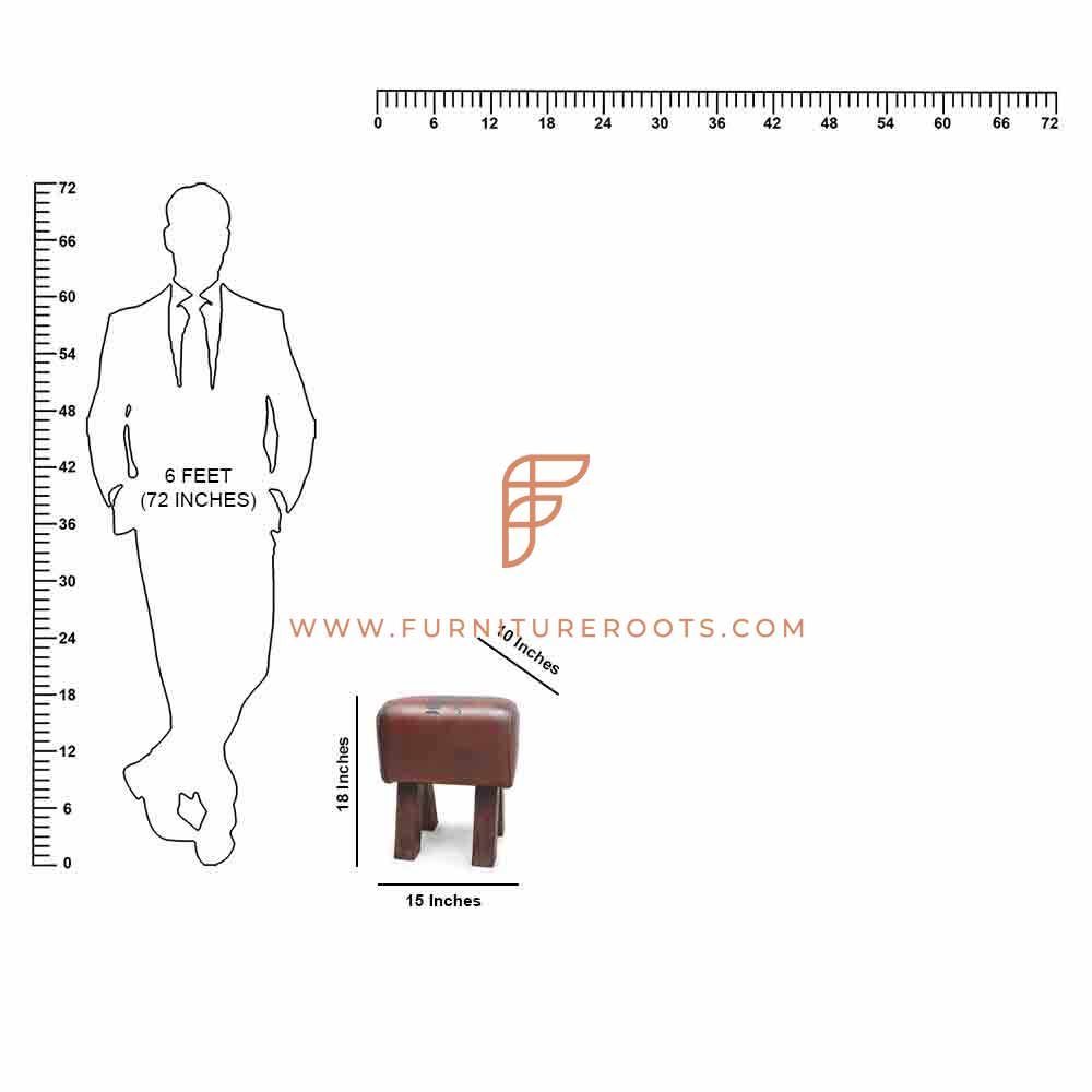 Signature Ledertuffet Niedriger Sitz