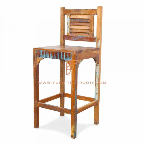 Handcrafted Reclaimed Bar Chair Wholesale Restaurant Furniture Supplier