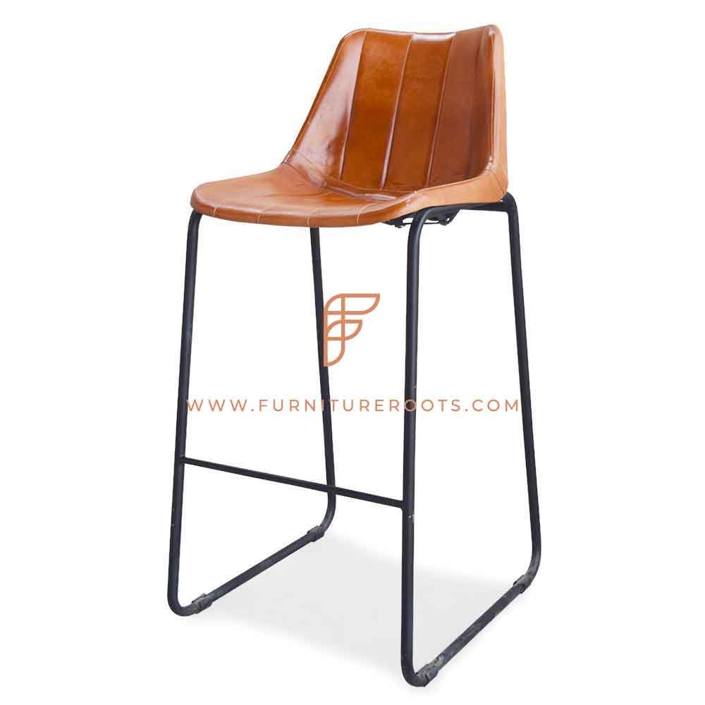 Masterwork Leder Metall Bar Chair