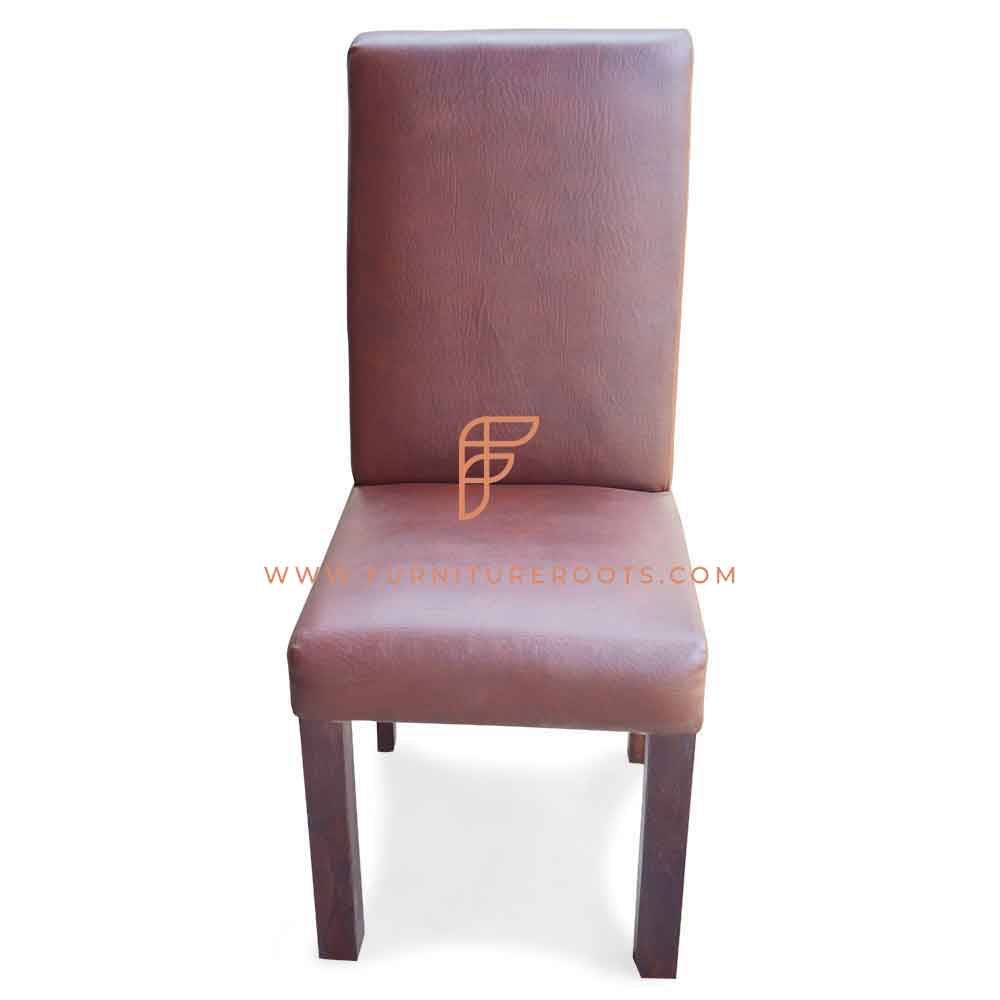 FR Chairs Series Wooden Parsons Dining Chair with Vinyl Upholstery