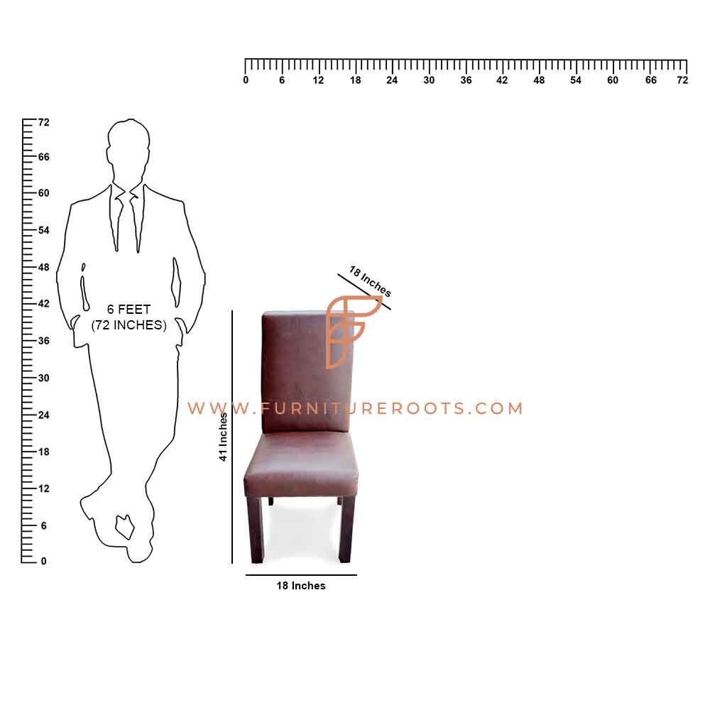 Cadeira de jantar de madeira da série FR Chairs Parsons com estofamento de vinil