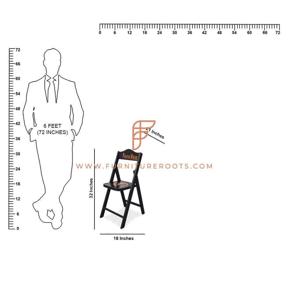 FR Chairs Series Metal Folding Chair with Customized Markings on Seat & Backrest