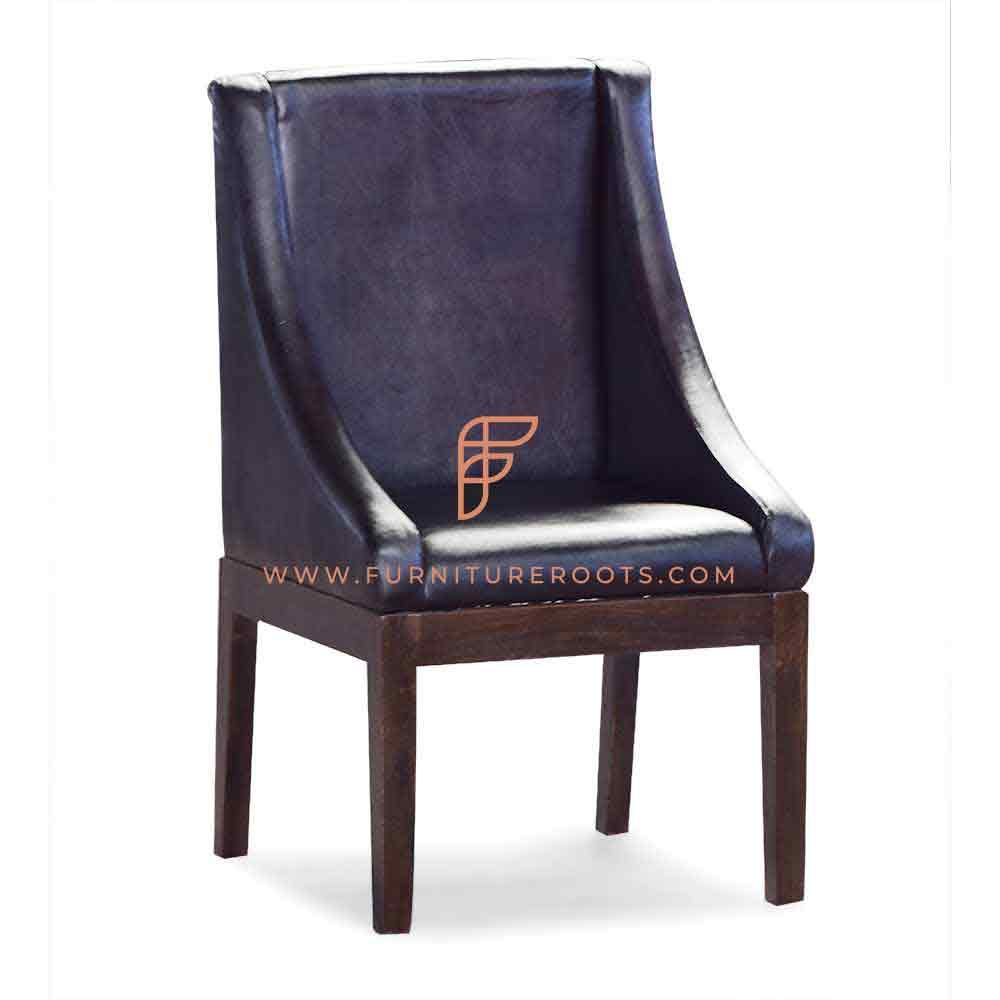 FR Chairs Series Solid Wood Parsons Dining Chair with Leather Upholstery