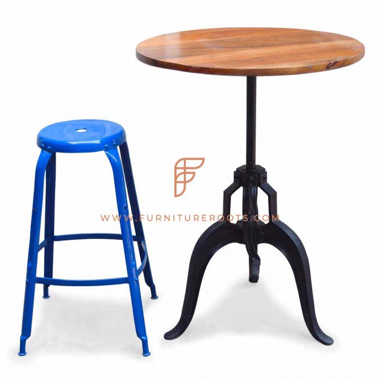 Solid Cast Iron Dining Set Vintage Restaurant Furniture FurnitureRoots