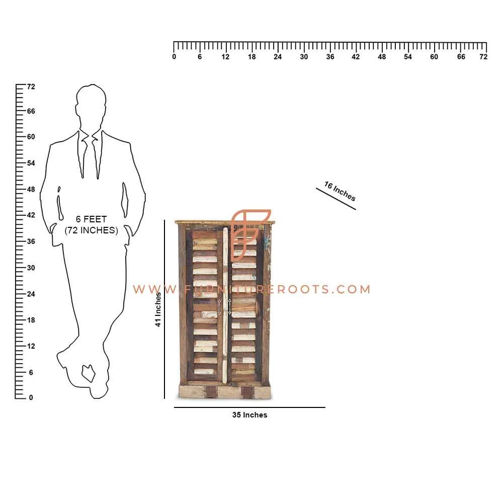 FR-kastmeubelserie Accentkast 40 ″ hoog in teruggewonnen hout