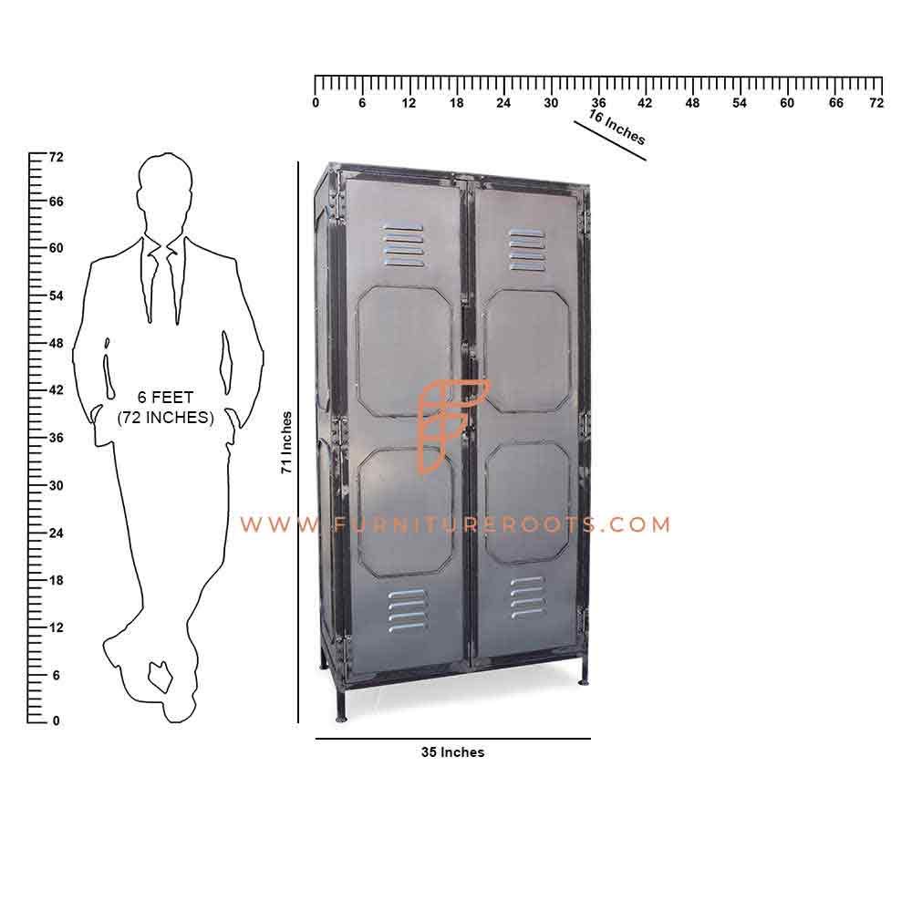 Armadio di stoccaggio in metallo in stile industriale retrò serie FR Cabinet