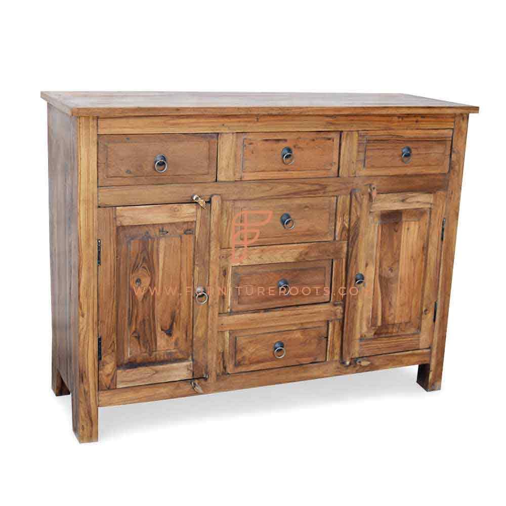 Credenza in legno serie FR Cabinet 2 porte e 6 cassetti