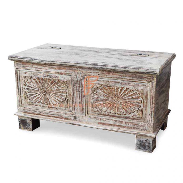 Compre Cofre de almacenamiento de acento tallado de la serie de