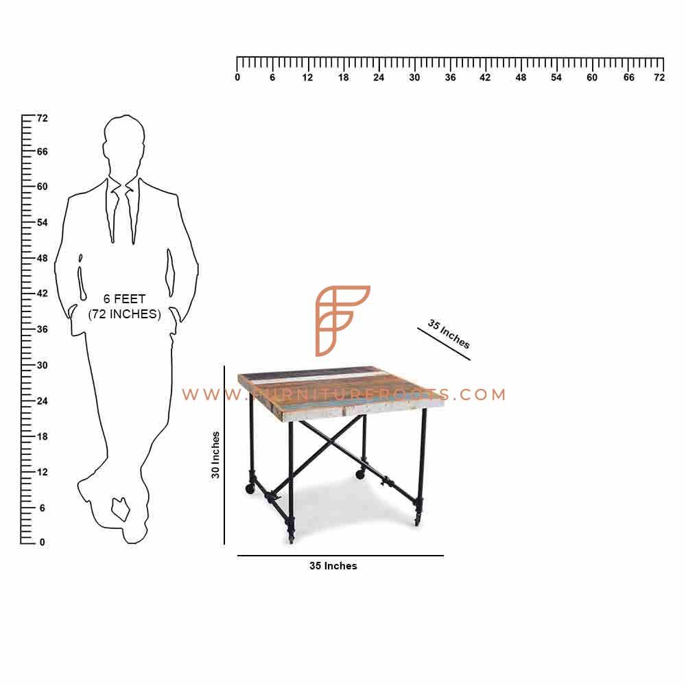 Handgemaakte vierzits tafel