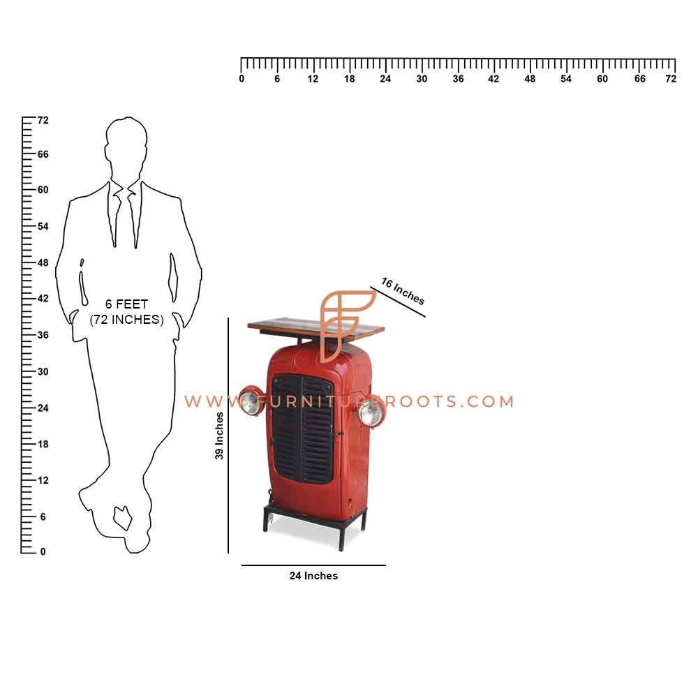 FR Automobile Counters Series Tractor Bar Counter met massief houten blad (klein)