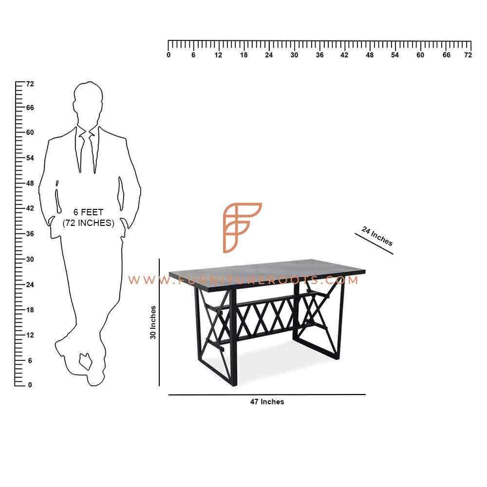 FR Tables Series Designer All Metal Dining Table With Custom Designed Table Base