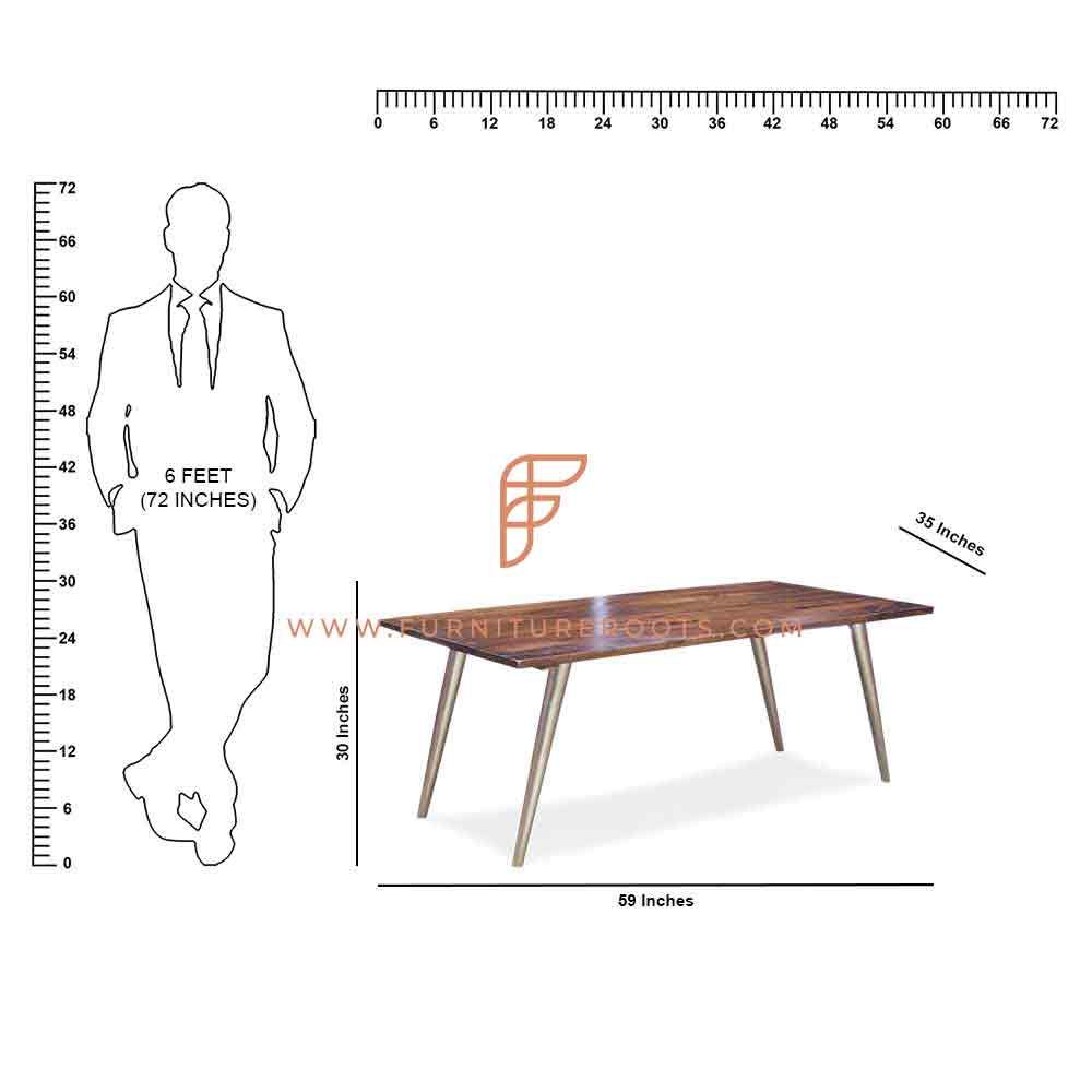 FR Tables Series Commercial Table With Nickel Plated Base Legs And Wooden Table Top