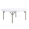 FR Banquet Tables Series Heavy Duty Round White Blow Molded Plastic Folding Table Size 72″ Diameter