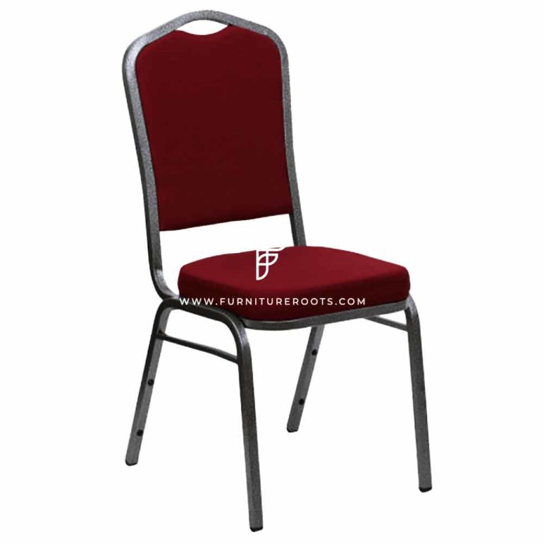 Buy FR Banquet Chairs Series Crown Back Burgundy Fabric Stacking