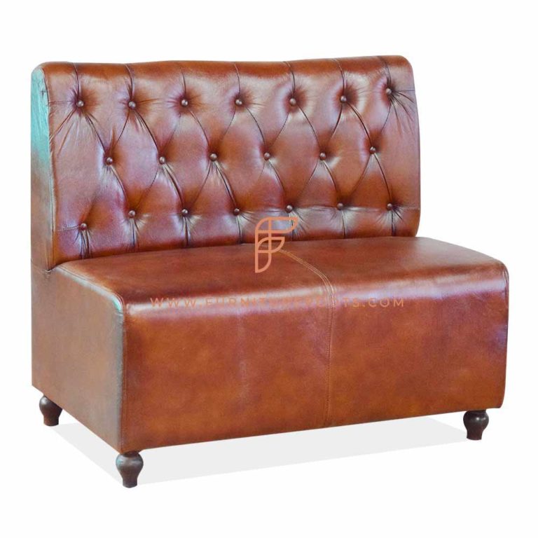 red leather booth