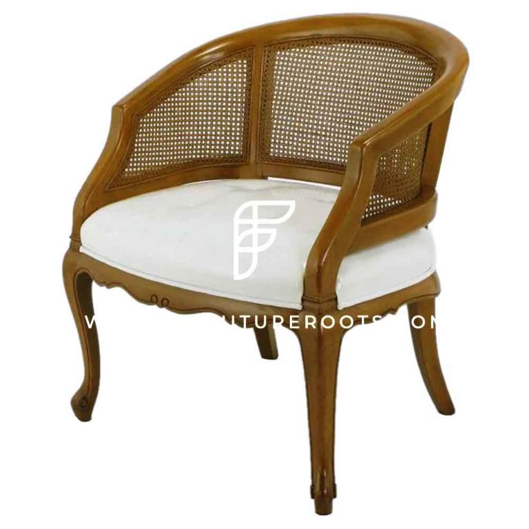 Buy FR Accent Chairs Series Solid Wood CaneBack Tub Armchair in Light
