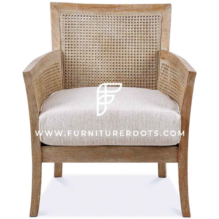 Buy FR Accent Chairs Series Solid Wood CaneBack Lounge Armchair in