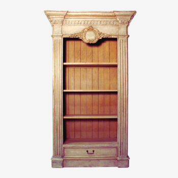 wooden provincial french bookshelf