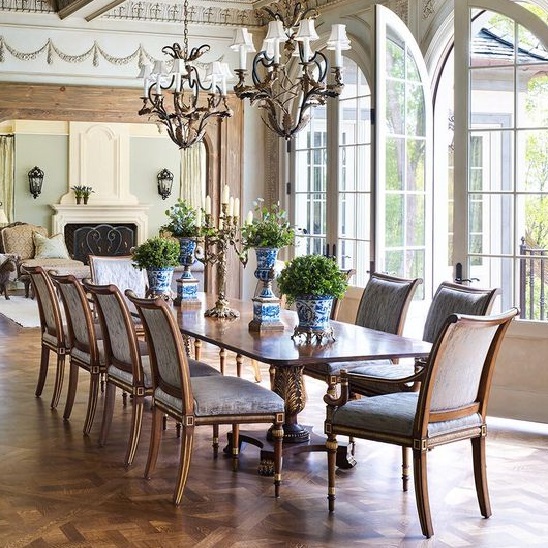 dining area furniture at a provincial themed villa